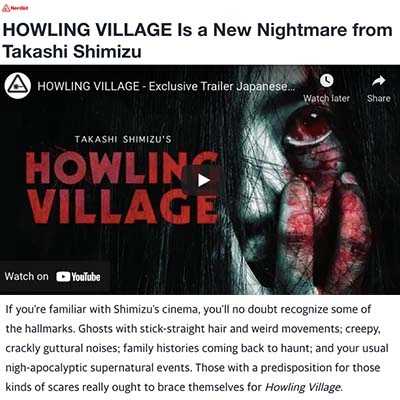 HOWLING VILLAGE Is a New Nightmare from Takashi Shimizu (Yahoo)